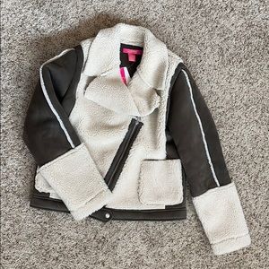 NWT Catherine Malandrino Shearling Moto Jacket